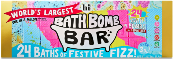 World's Largest Bath Bomb Bar 24 Badebomben in 1 Riesenbar 1600 gr Import USA